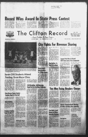 The Clifton Record (Clifton, Tex.), Vol. 80, No. 28, Ed. 1 Thursday, July 10, 1975
