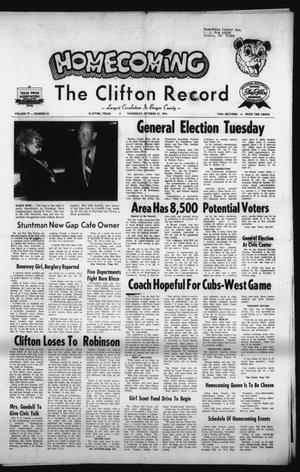 The Clifton Record (Clifton, Tex.), Vol. 79, No. 44, Ed. 1 Thursday, October 31, 1974