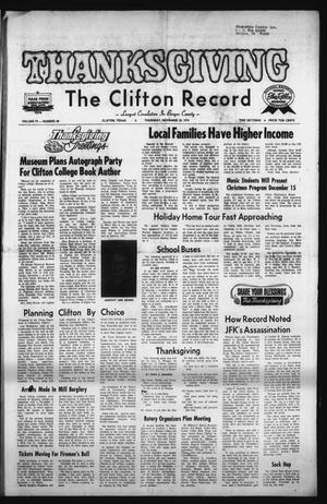 The Clifton Record (Clifton, Tex.), Vol. 79, No. 48, Ed. 1 Thursday, November 28, 1974