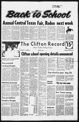 The Clifton Record (Clifton, Tex.), Vol. 82, No. 34, Ed. 1 Thursday, August 18, 1977