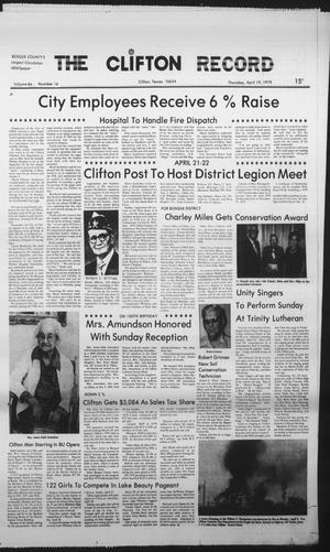 The Clifton Record (Clifton, Tex.), Vol. 84, No. 16, Ed. 1 Thursday, April 19, 1979