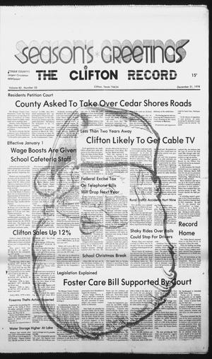 The Clifton Record (Clifton, Tex.), Vol. 83, No. 52, Ed. 1 Thursday, December 21, 1978