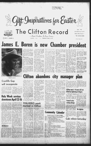 The Clifton Record (Clifton, Tex.), Vol. 81, No. 15, Ed. 1 Thursday, April 8, 1976