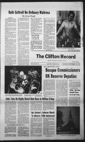 The Clifton Record (Clifton, Tex.), Vol. 84, No. 37, Ed. 1 Thursday, September 13, 1979