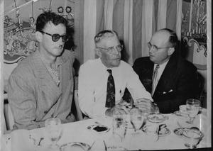 [Albert P. George with G. MacCarthy and an unidentified man]