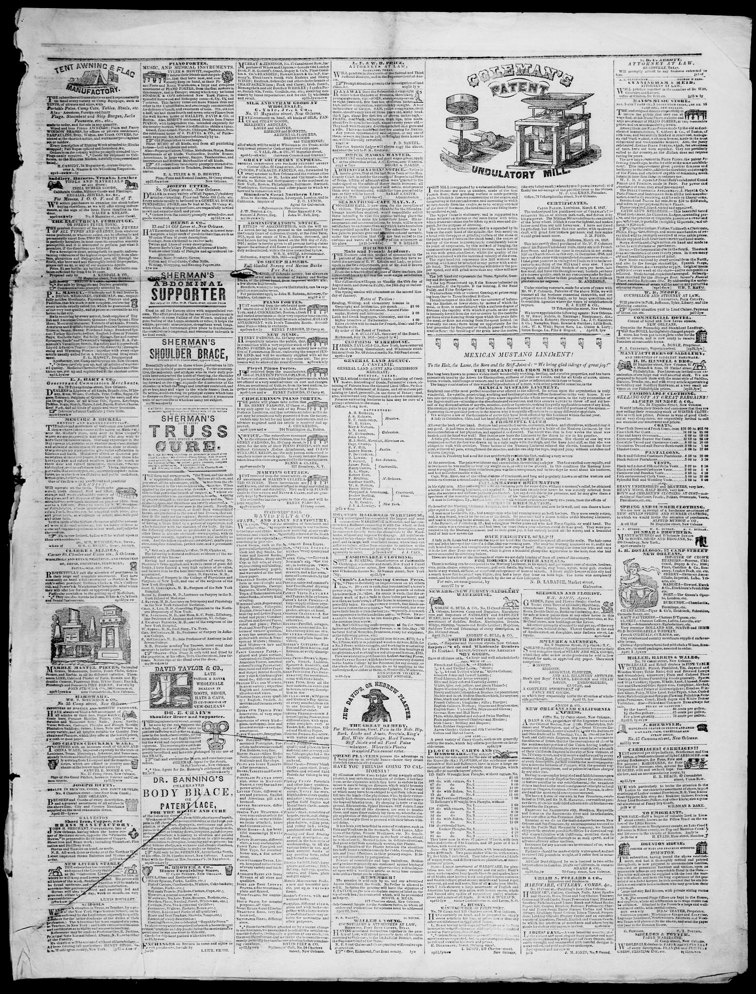 Galveston Weekly News (Galveston, Tex.), Vol. 8, No. 21, Ed. 1, Tuesday,  September 2, 1851 - Page 3 of 4 - The Portal to Texas History