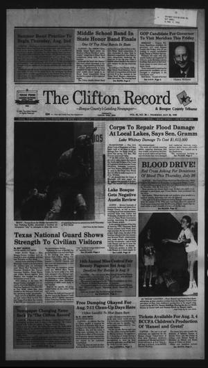 Primary view of object titled 'The Clifton Record and Bosque County Tribune (Clifton, Tex.), Vol. 95, No. 30, Ed. 1 Thursday, July 26, 1990'.