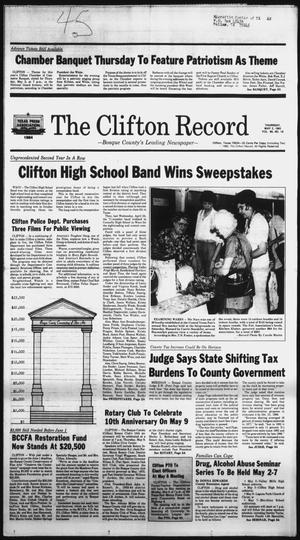 Primary view of object titled 'The Clifton Record (Clifton, Tex.), Vol. 90, No. 18, Ed. 1 Thursday, May 2, 1985'.