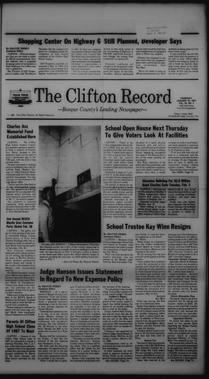 The Clifton Record (Clifton, Tex.), Vol. 92, No. 5, Ed. 1 Thursday, January 29, 1987
