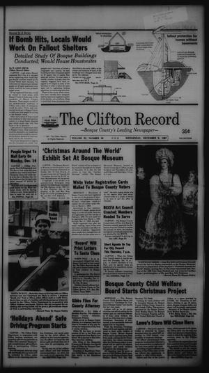 Primary view of object titled 'The Clifton Record (Clifton, Tex.), Vol. 92, No. 50, Ed. 1 Wednesday, December 9, 1987'.