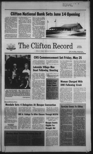 Primary view of object titled 'The Clifton Record (Clifton, Tex.), Vol. 89, No. 21, Ed. 1 Thursday, May 24, 1984'.