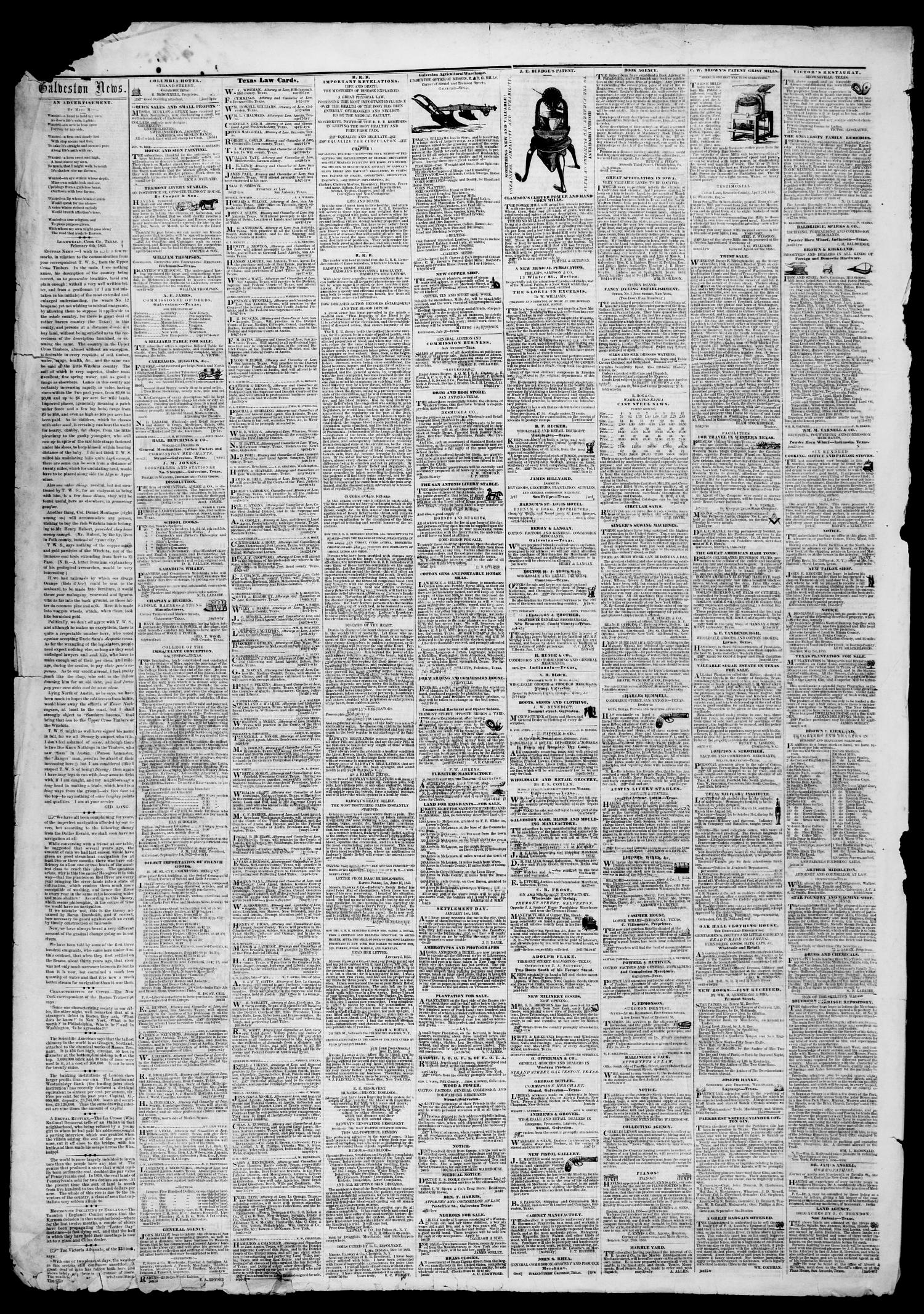 Galveston Weekly News (Galveston, Tex.), Vol. 12, No. 51, Ed. 1, Tuesday, March 4, 1856
                                                
                                                    [Sequence #]: 4 of 4
                                                