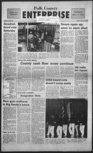 Polk County Enterprise (Livingston, Tex.), Vol. 111, No. 90, Ed. 1 Thursday, November 11, 1993
