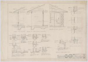 Primary view of object titled 'Hass Residence, Baird, Texas: Section, Elevation, and Details'.