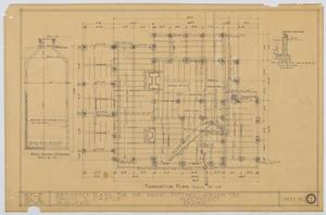 Primary view of object titled 'Pittard Residence, Anson, Texas: Foundation Plan'.