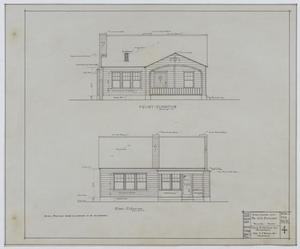 Sullivan Residence Additions, Dallas, Texas: Front and Rear Elevations