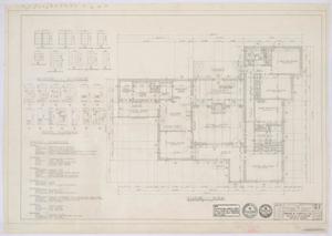 Primary view of object titled 'Foster Residence, Kent, Texas: Floor Plan and Schedules'.