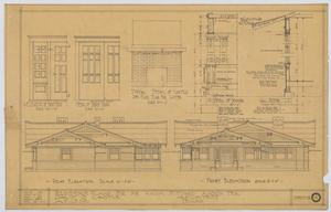 Primary view of object titled 'Pittard Residence, Anson, Texas: Elevations and Details'.