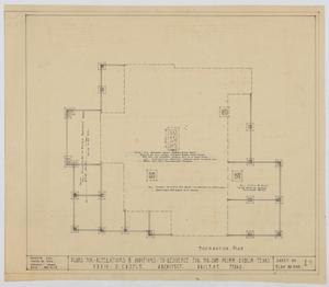 Primary view of object titled 'Primm Residence Additions, Dublin, Texas: Foundation Plan'.