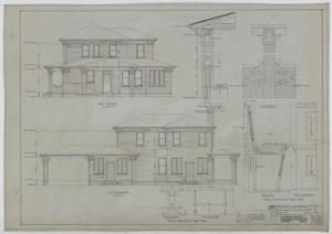 Primary view of object titled 'Caton Residence, Eastland, Texas: Elevations'.