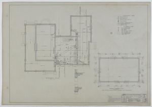 Primary view of object titled 'Caton Residence, Eastland, Texas: Basement Plan and Garage Foundation Plan'.
