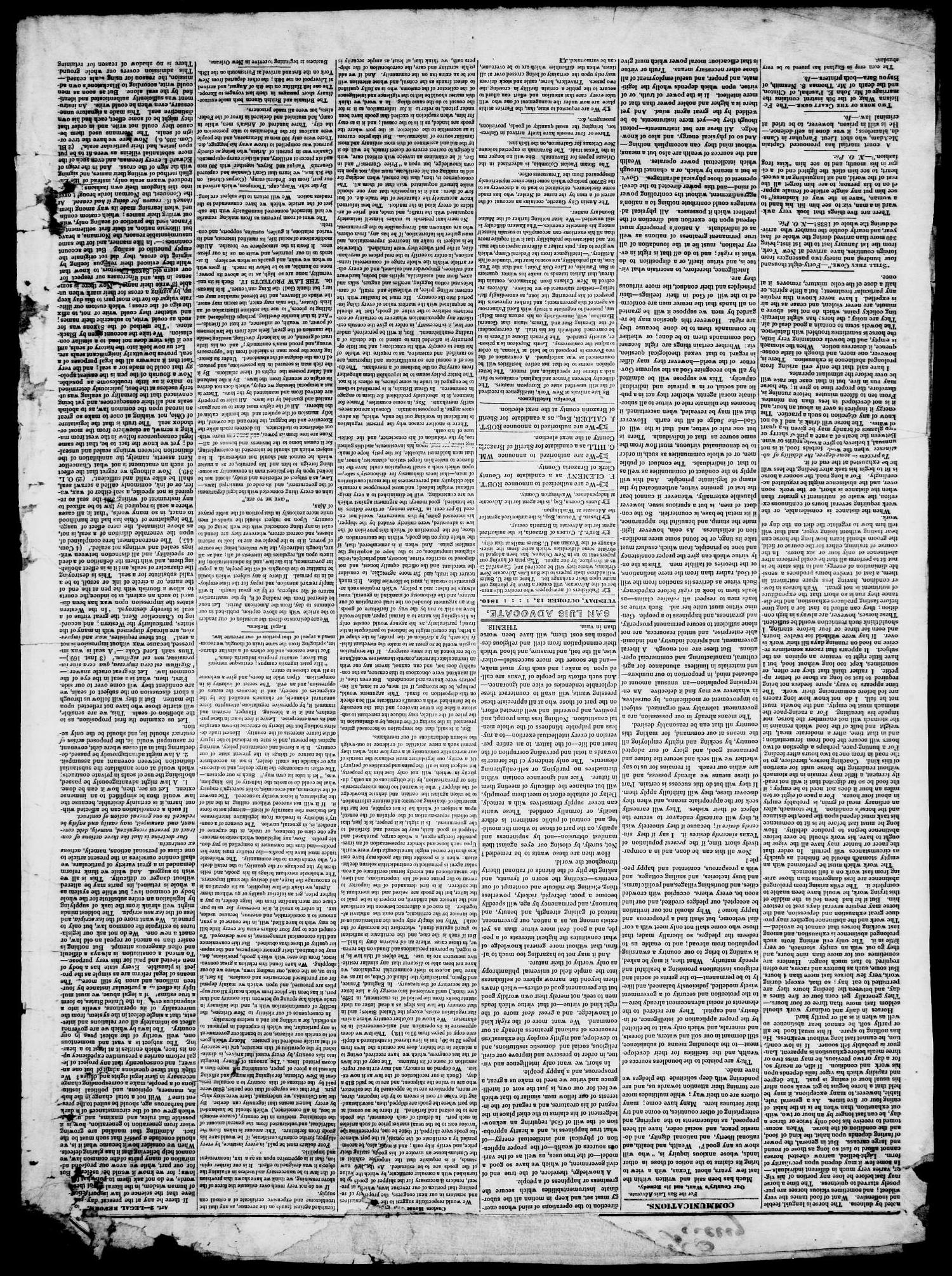 San Luis Advocate (San Luis, Tex.), Vol. 1, No. 7, Ed. 1, Tuesday, October 13, 1840
                                                
                                                    [Sequence #]: 2 of 4
                                                