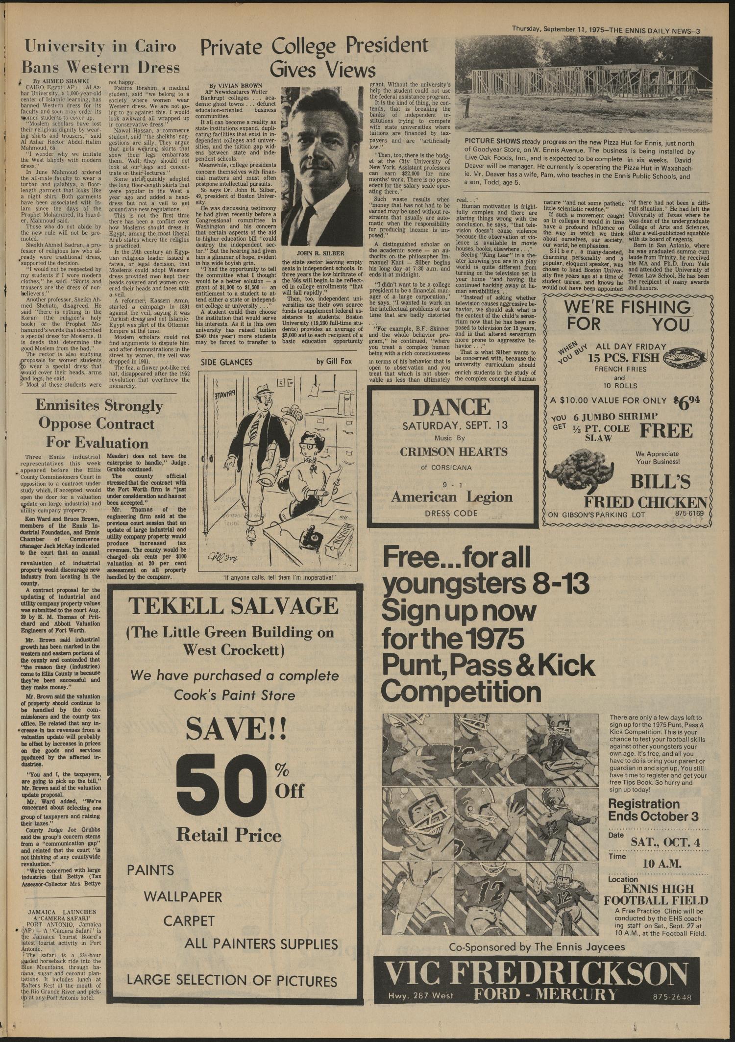 The Ennis Daily News (Ennis, Tex.), Vol. 83, No. 216, Ed. 1 Thursday, September 11, 1975
                                                
                                                    [Sequence #]: 3 of 10
                                                