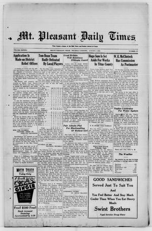 Mt. Pleasant Daily Times (Mount Pleasant, Tex.), Vol. 16, No. 127, Ed. 1 Thursday, August 1, 1935
