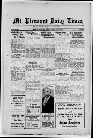 Mt. Pleasant Daily Times (Mount Pleasant, Tex.), Vol. 16, No. 151, Ed. 1 Thursday, August 29, 1935