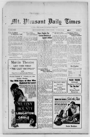 Mt. Pleasant Daily Times (Mount Pleasant, Tex.), Vol. 16, No. 240, Ed. 1 Saturday, November 30, 1935