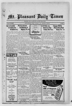 Mt. Pleasant Daily Times (Mount Pleasant, Tex.), Vol. 14, No. 205, Ed. 1 Wednesday, November 1, 1933
