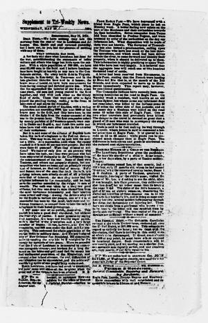 Supplement to Tri-Weekly News (Galveston, Tex.), Vol. 19, No. 141, Ed. 1, Thursday, May 30, 1861
