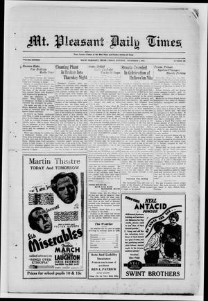 Mt. Pleasant Daily Times (Mount Pleasant, Tex.), Vol. 16, No. 206, Ed. 1 Friday, November 1, 1935