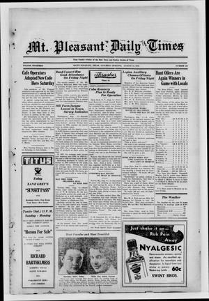 Mt. Pleasant Daily Times (Mount Pleasant, Tex.), Vol. 14, No. 128, Ed. 1 Saturday, August 12, 1933