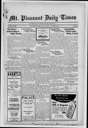 Mt. Pleasant Daily Times (Mount Pleasant, Tex.), Vol. 14, No. 219, Ed. 1 Monday, November 20, 1933