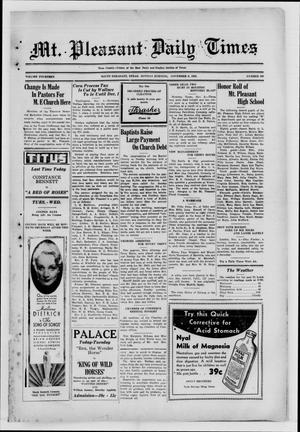 Mt. Pleasant Daily Times (Mount Pleasant, Tex.), Vol. 14, No. 209, Ed. 1 Monday, November 6, 1933
