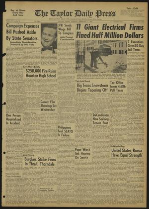 The Taylor Daily Press (Taylor, Tex.), Vol. 48, No. 43, Ed. 1 Tuesday, February 7, 1961
