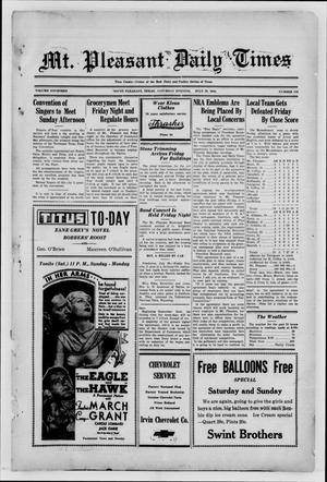 Mt. Pleasant Daily Times (Mount Pleasant, Tex.), Vol. 14, No. 116, Ed. 1 Saturday, July 29, 1933