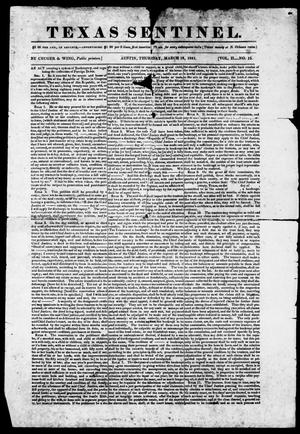Texas Sentinel. (Austin, Tex.), Vol. 2, No. 15, Ed. 1, Thursday, March 18, 1841