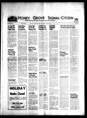 Primary view of object titled 'Honey Grove Signal-Citizen (Honey Grove, Tex.), Vol. 77, No. 6, Ed. 1 Friday, February 21, 1969'.