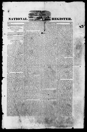 Texas National Register. (Washington, Tex.), Vol. 1, No. 4, Ed. 1, Saturday, December 28, 1844