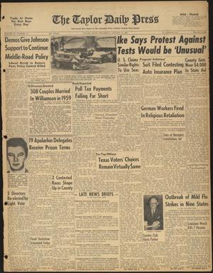 The Taylor Daily Press (Taylor, Tex.), Vol. 47, No. 21, Ed. 1 Wednesday, January 13, 1960