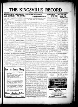 The Kingsville Record (Kingsville, Tex.), Vol. 8, No. 41, Ed. 1 Friday, June 25, 1915