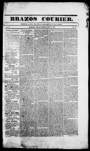 Primary view of object titled 'Brazos Courier. (Brazoria, Tex.), Vol. 2, No. 13, Ed. 1, Tuesday, May 12, 1840'.
