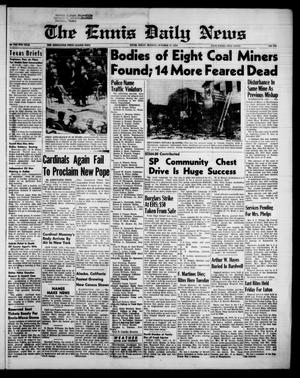 The Ennis Daily News (Ennis, Tex.), Vol. 67, No. 254, Ed. 1 Monday, October 27, 1958