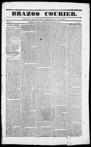Brazos Courier. (Brazoria, Tex.), Vol. 2, No. 31, Ed. 1, Tuesday, September 22, 1840