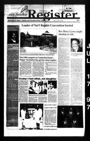 San Antonio Register (San Antonio, Tex.), Vol. 66, No. 5, Ed. 1 Thursday, July 17, 1997