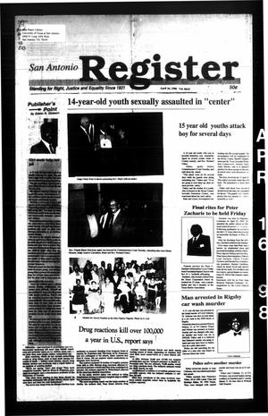 San Antonio Register (San Antonio, Tex.), Vol. 66, No. 43, Ed. 1 Thursday, April 16, 1998