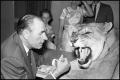 Photograph: [Charles Hipp and His Open Mouthed Lion]