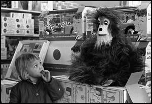 X-Mas- Toy Store- Girl With Toy Gorilla